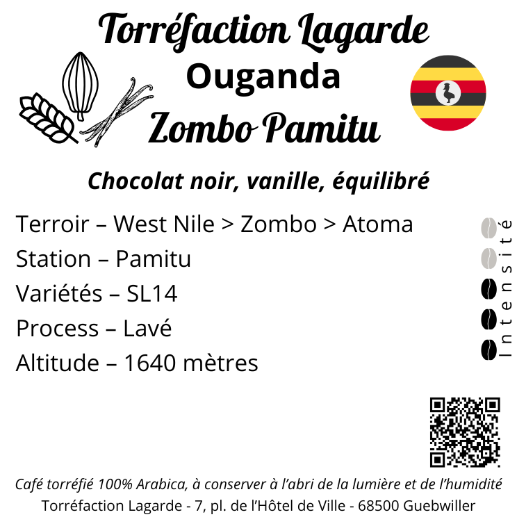 OUGANDA ZOMBO PAMITU | Torréfaction Lagarde OUGANDA – ZOMBO PAMITU (11.80€ TTC/250g) Pfastatt 0